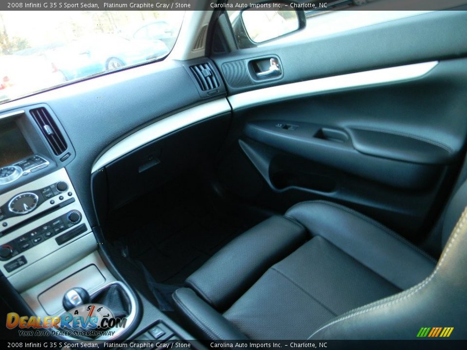 2008 Infiniti G 35 S Sport Sedan Platinum Graphite Gray / Stone Photo #14