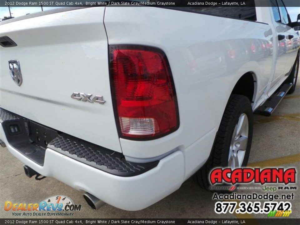 2012 Dodge Ram 1500 ST Quad Cab 4x4 Bright White / Dark Slate Gray/Medium Graystone Photo #8