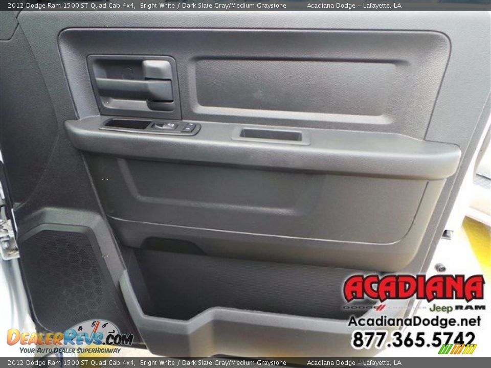 2012 Dodge Ram 1500 ST Quad Cab 4x4 Bright White / Dark Slate Gray/Medium Graystone Photo #22