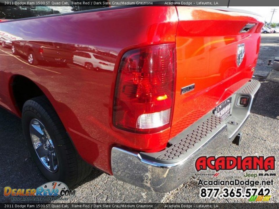 2011 Dodge Ram 1500 ST Quad Cab Flame Red / Dark Slate Gray/Medium Graystone Photo #5
