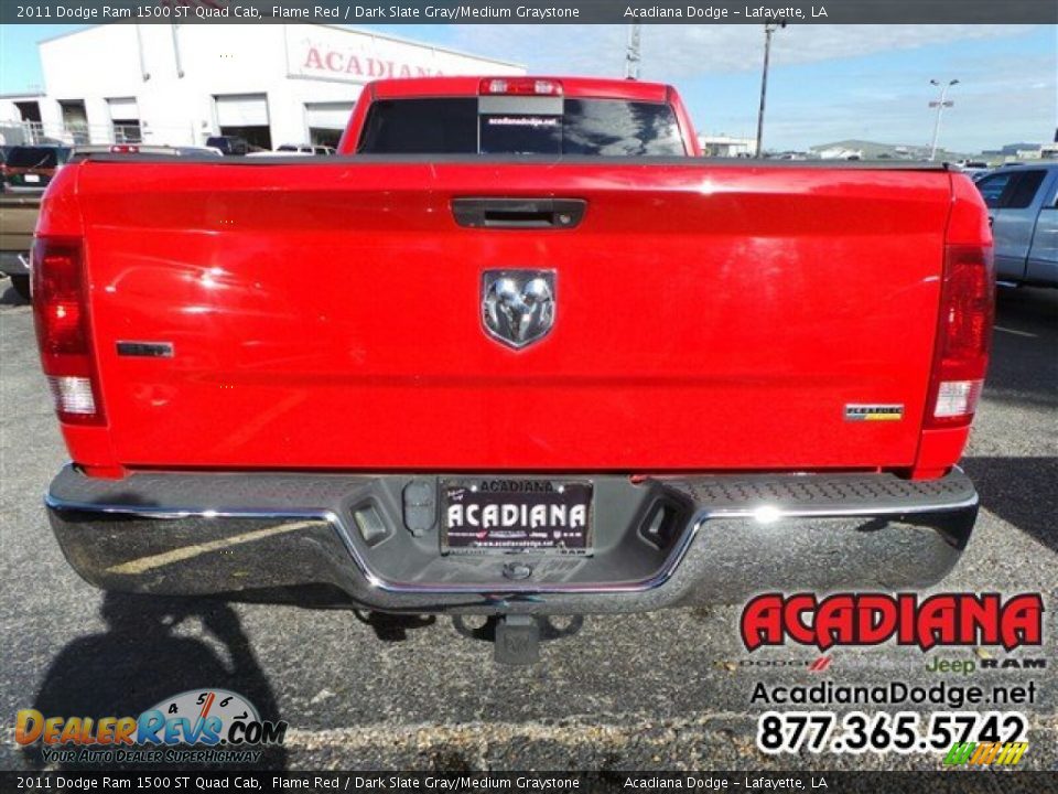2011 Dodge Ram 1500 ST Quad Cab Flame Red / Dark Slate Gray/Medium Graystone Photo #6