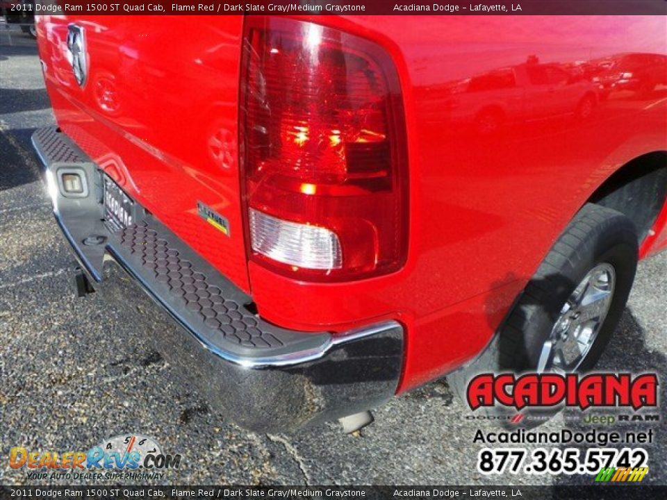 2011 Dodge Ram 1500 ST Quad Cab Flame Red / Dark Slate Gray/Medium Graystone Photo #9