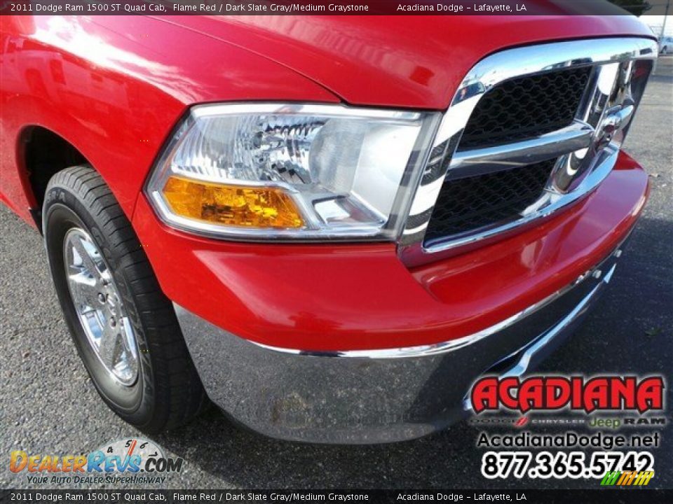 2011 Dodge Ram 1500 ST Quad Cab Flame Red / Dark Slate Gray/Medium Graystone Photo #12
