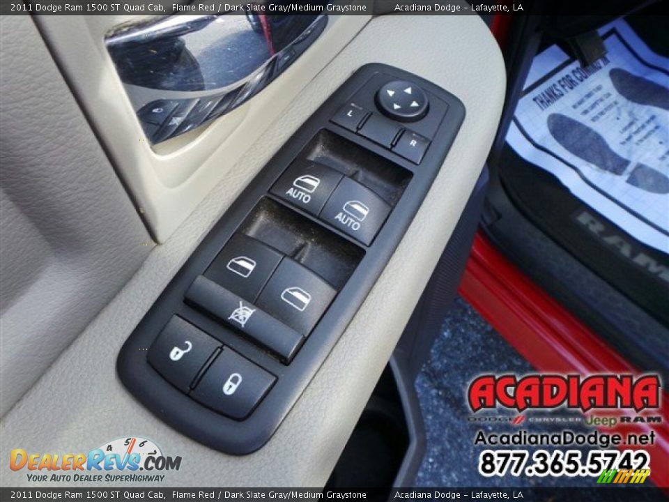 2011 Dodge Ram 1500 ST Quad Cab Flame Red / Dark Slate Gray/Medium Graystone Photo #18