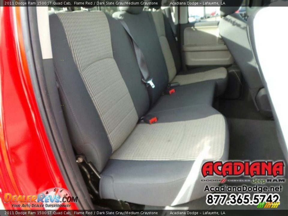 2011 Dodge Ram 1500 ST Quad Cab Flame Red / Dark Slate Gray/Medium Graystone Photo #26
