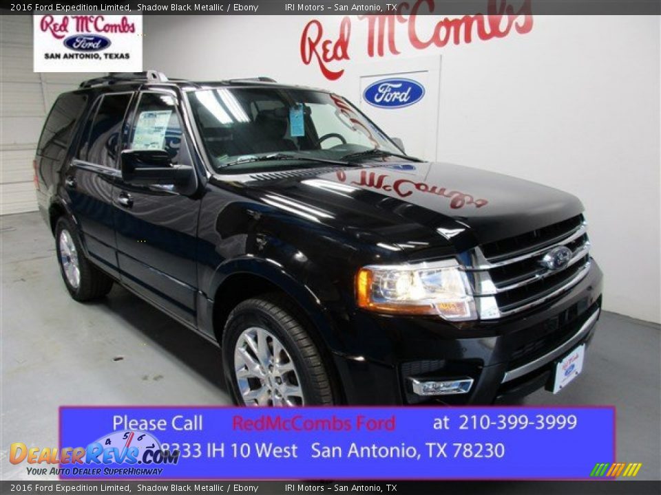 2016 Ford Expedition Limited Shadow Black Metallic / Ebony Photo #1