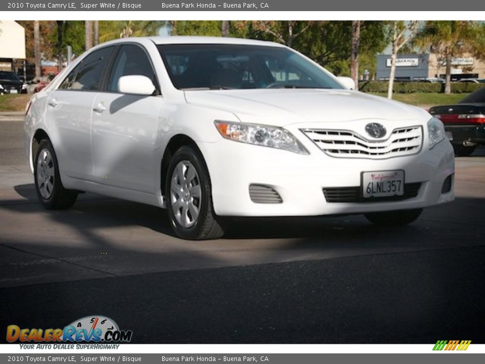 2010 Toyota Camry LE Super White / Bisque Photo #1