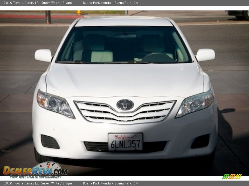 2010 Toyota Camry LE Super White / Bisque Photo #7