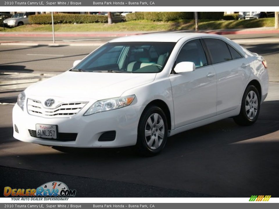 2010 Toyota Camry LE Super White / Bisque Photo #8