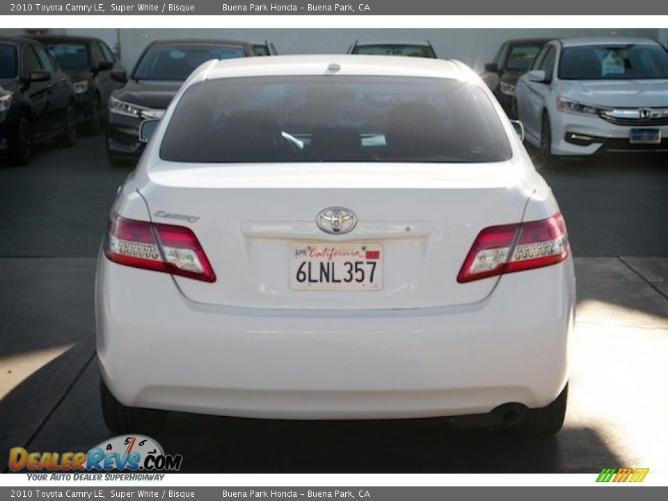 2010 Toyota Camry LE Super White / Bisque Photo #10