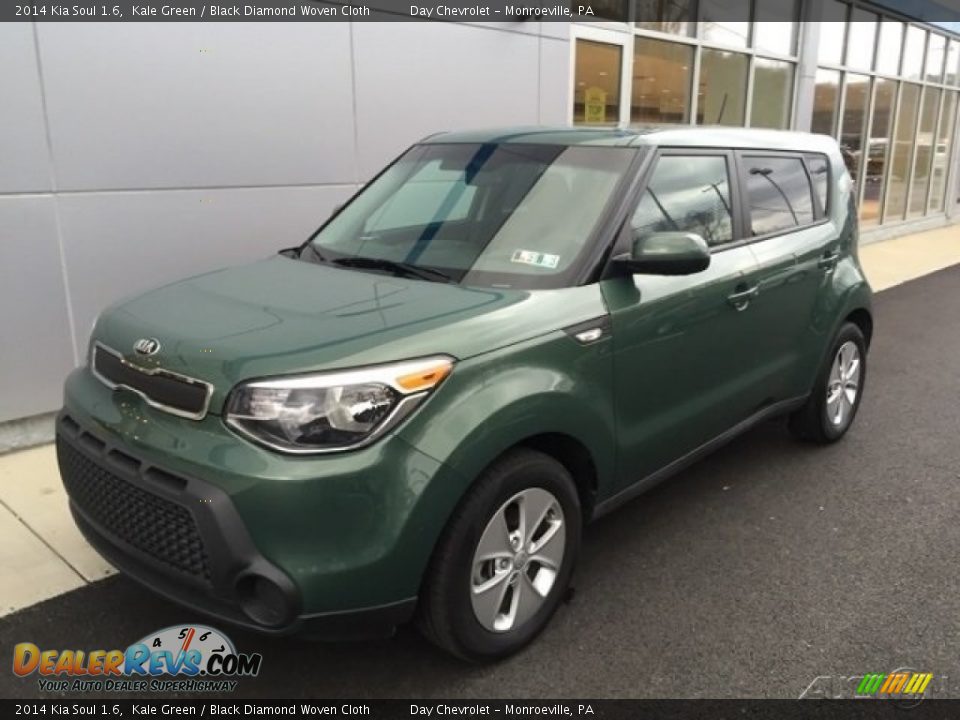 2014 Kia Soul 1.6 Kale Green / Black Diamond Woven Cloth Photo #1