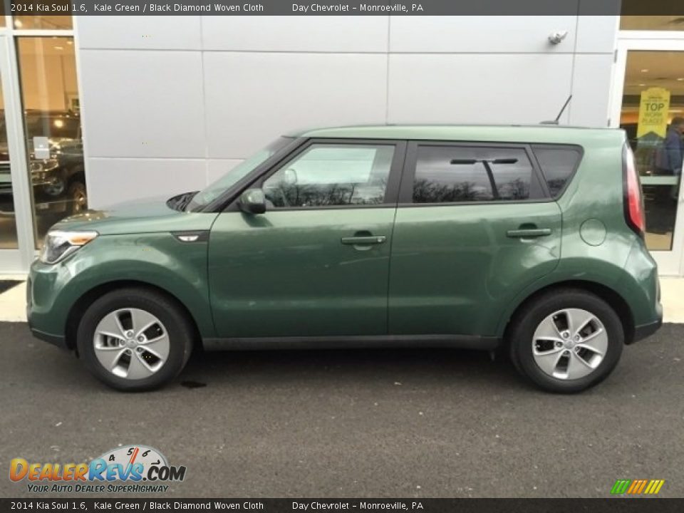 2014 Kia Soul 1.6 Kale Green / Black Diamond Woven Cloth Photo #2