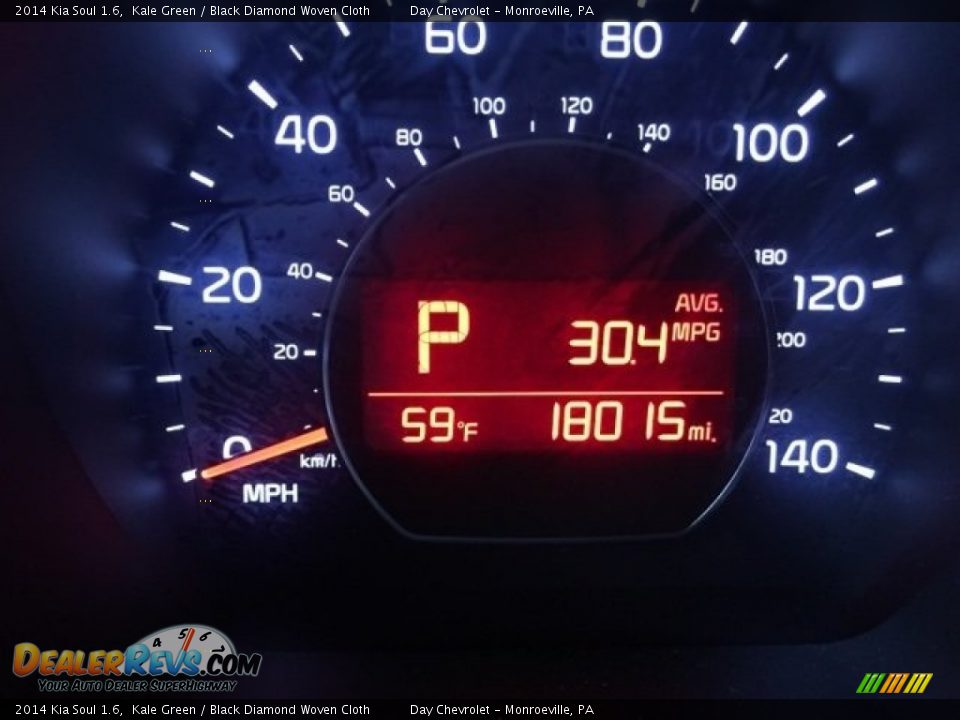 2014 Kia Soul 1.6 Kale Green / Black Diamond Woven Cloth Photo #12