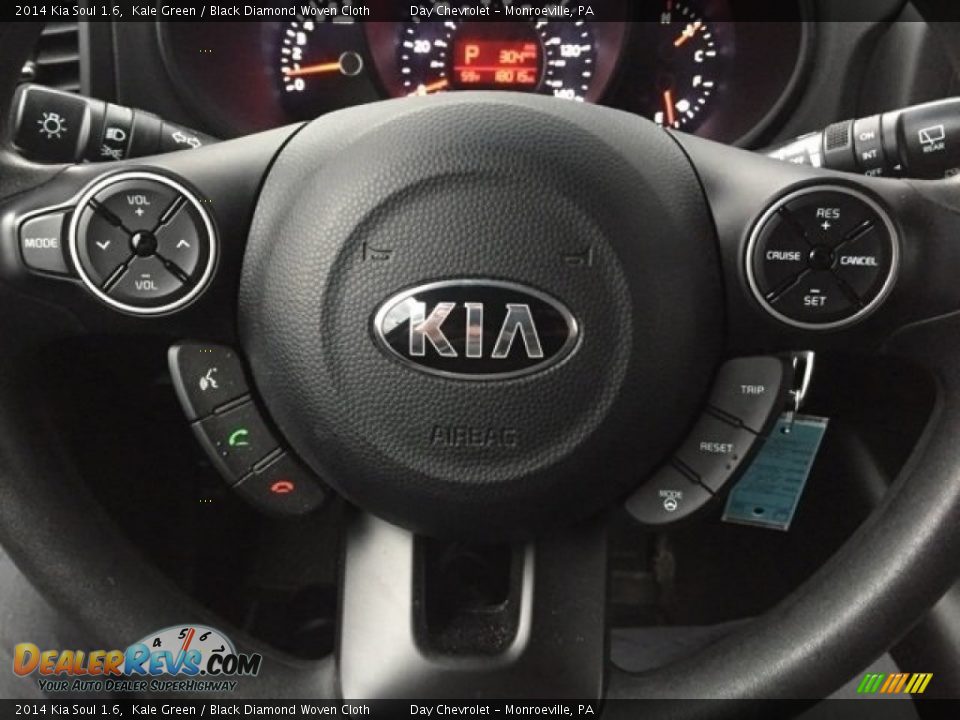 2014 Kia Soul 1.6 Kale Green / Black Diamond Woven Cloth Photo #13