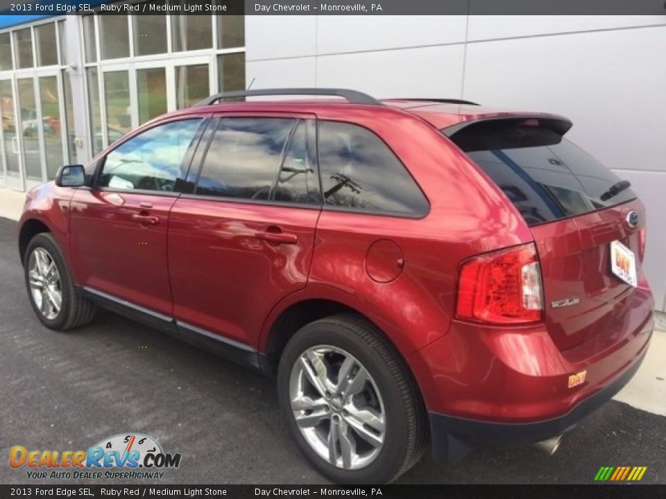 2013 Ford Edge SEL Ruby Red / Medium Light Stone Photo #3