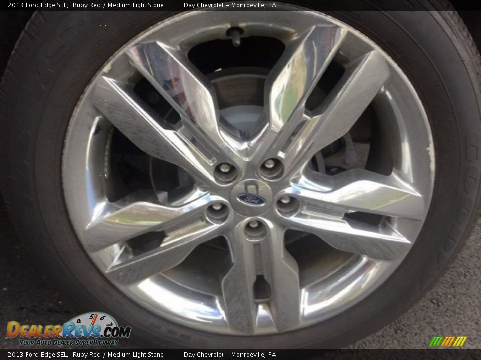 2013 Ford Edge SEL Ruby Red / Medium Light Stone Photo #7