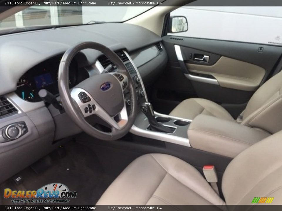 2013 Ford Edge SEL Ruby Red / Medium Light Stone Photo #8