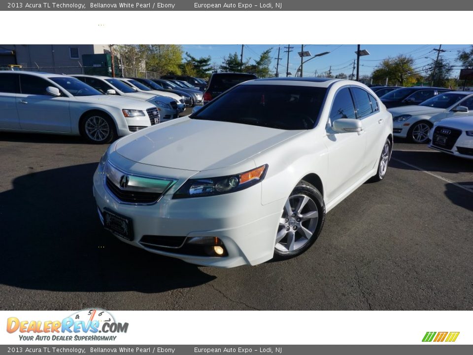 2013 Acura TL Technology Bellanova White Pearl / Ebony Photo #1
