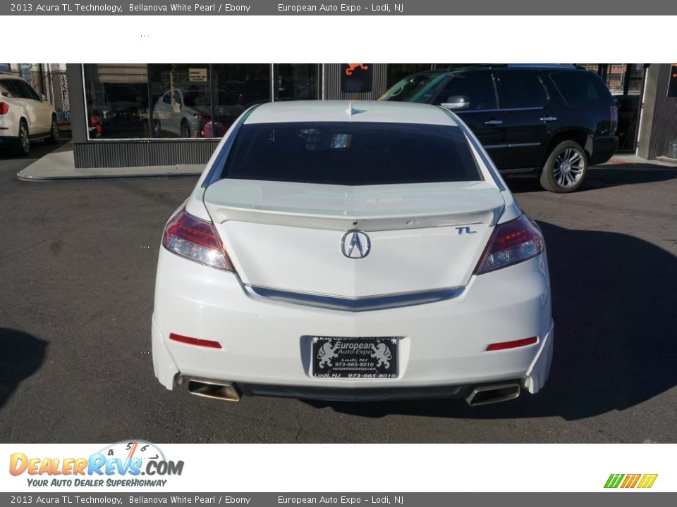 2013 Acura TL Technology Bellanova White Pearl / Ebony Photo #7
