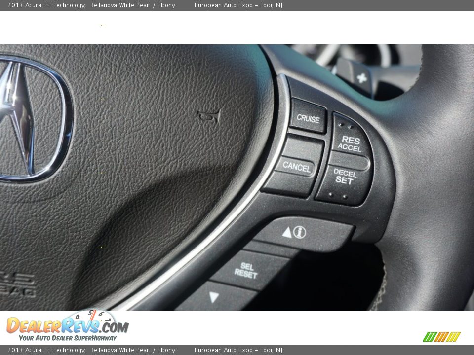 2013 Acura TL Technology Bellanova White Pearl / Ebony Photo #25
