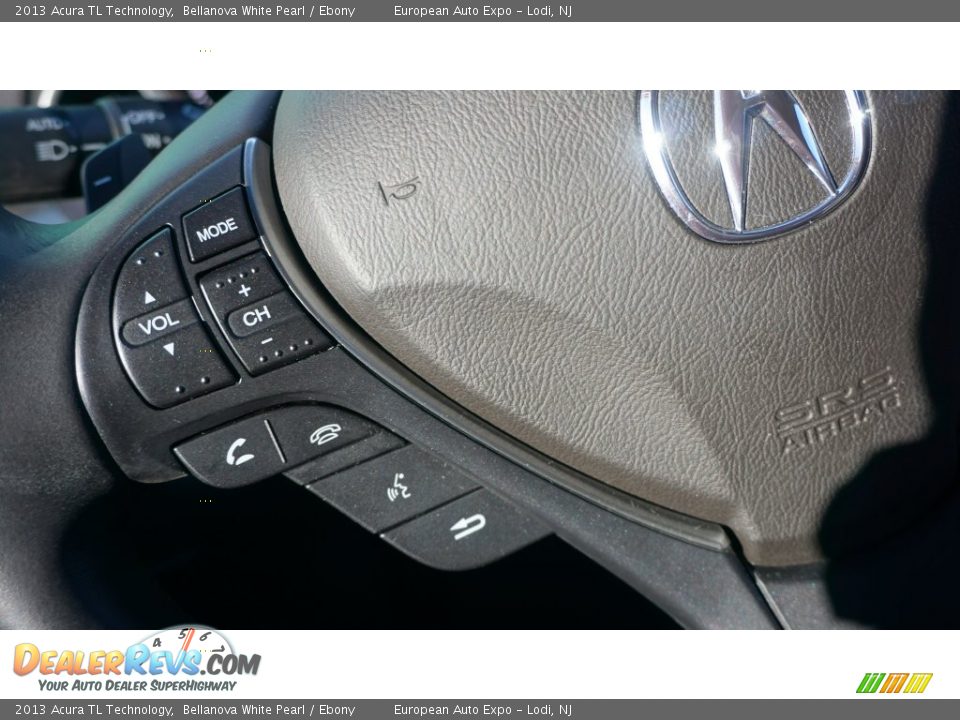 2013 Acura TL Technology Bellanova White Pearl / Ebony Photo #26