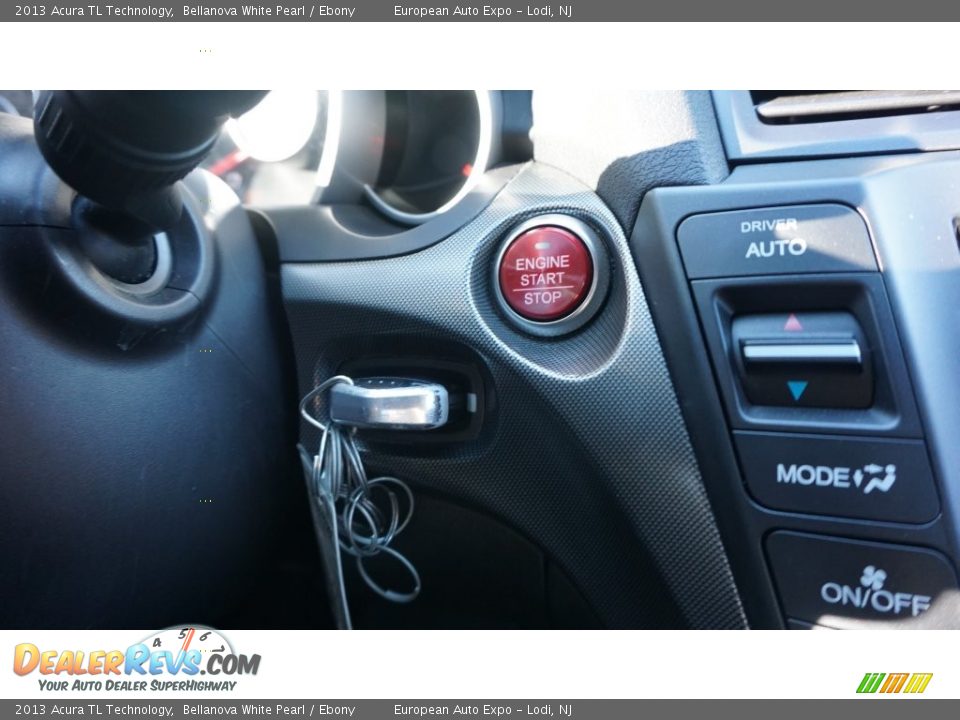 2013 Acura TL Technology Bellanova White Pearl / Ebony Photo #30