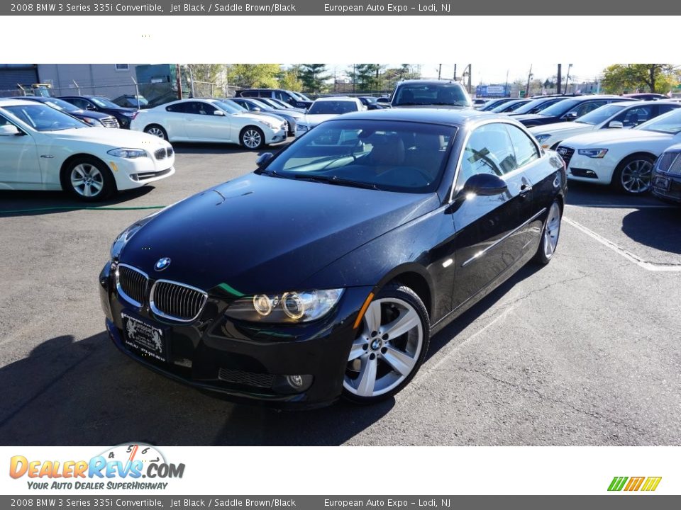2008 BMW 3 Series 335i Convertible Jet Black / Saddle Brown/Black Photo #1