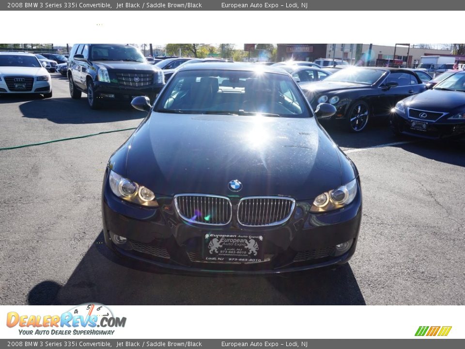 2008 BMW 3 Series 335i Convertible Jet Black / Saddle Brown/Black Photo #8