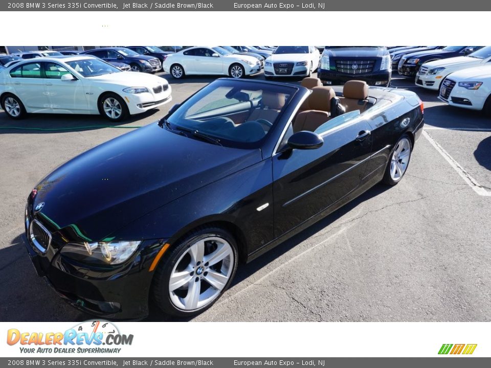 2008 BMW 3 Series 335i Convertible Jet Black / Saddle Brown/Black Photo #10