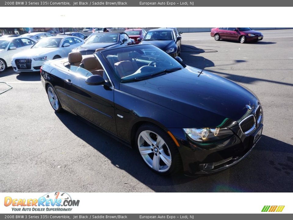 2008 BMW 3 Series 335i Convertible Jet Black / Saddle Brown/Black Photo #11