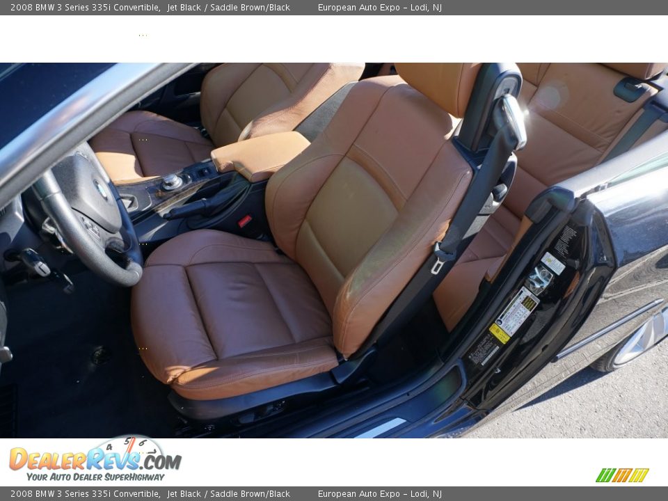 2008 BMW 3 Series 335i Convertible Jet Black / Saddle Brown/Black Photo #19