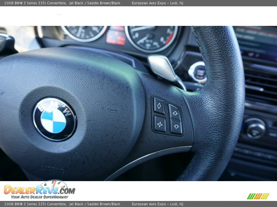 2008 BMW 3 Series 335i Convertible Jet Black / Saddle Brown/Black Photo #30