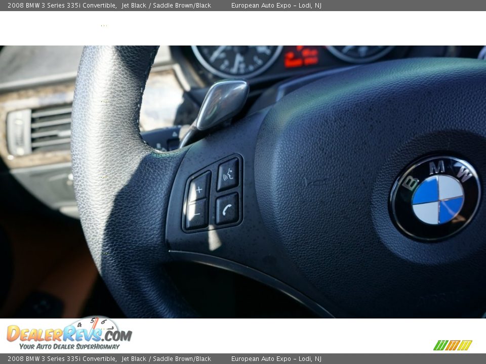 2008 BMW 3 Series 335i Convertible Jet Black / Saddle Brown/Black Photo #31