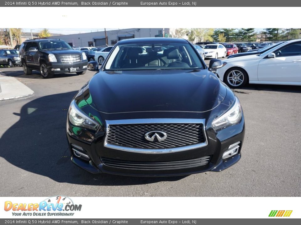 2014 Infiniti Q 50 Hybrid AWD Premium Black Obsidian / Graphite Photo #10