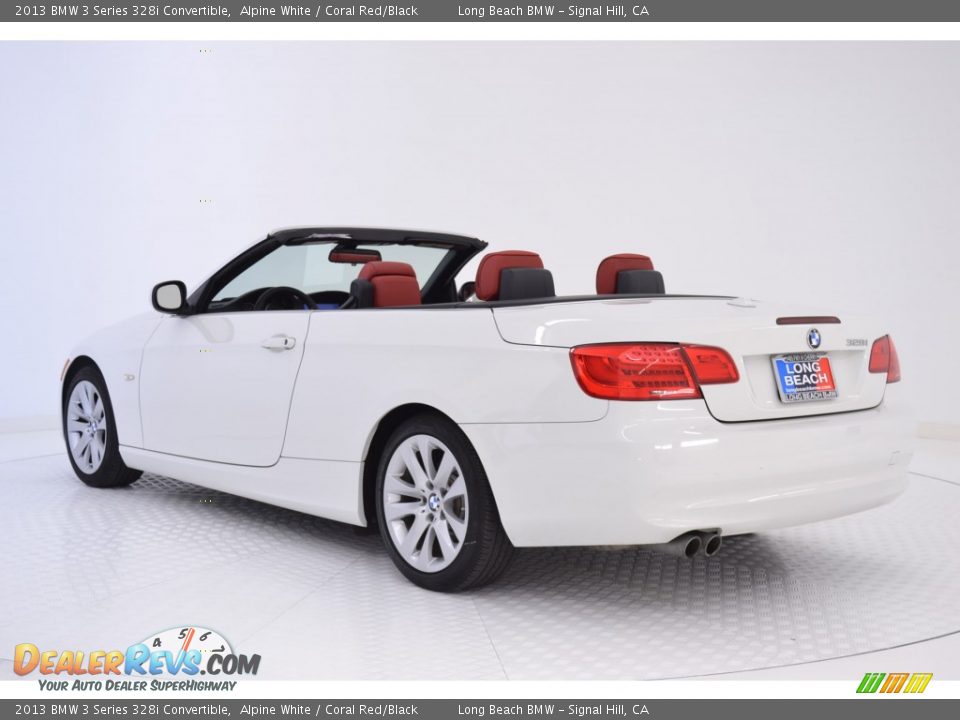 2013 BMW 3 Series 328i Convertible Alpine White / Coral Red/Black Photo #5