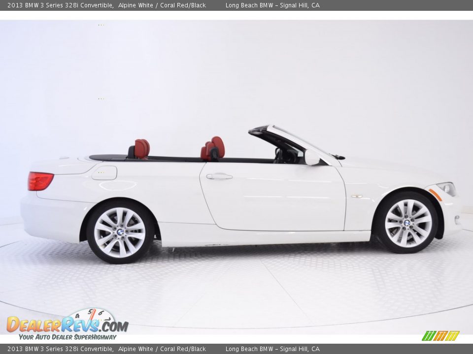 2013 BMW 3 Series 328i Convertible Alpine White / Coral Red/Black Photo #8