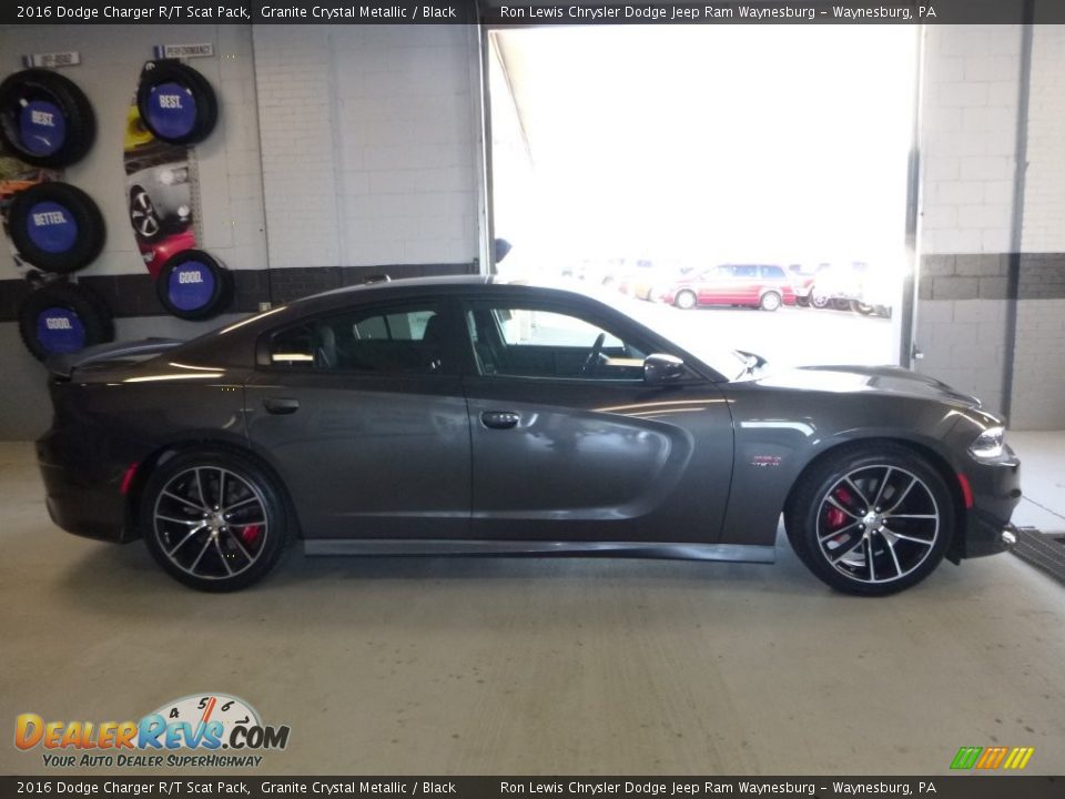 2016 Dodge Charger R/T Scat Pack Granite Crystal Metallic / Black Photo #7
