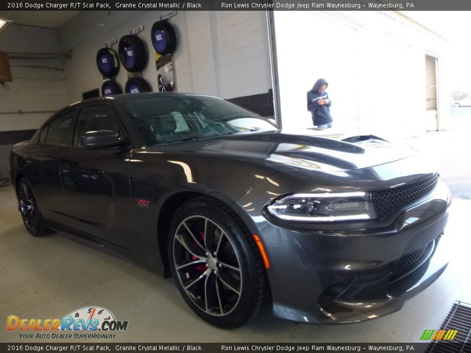 2016 Dodge Charger R/T Scat Pack Granite Crystal Metallic / Black Photo #10
