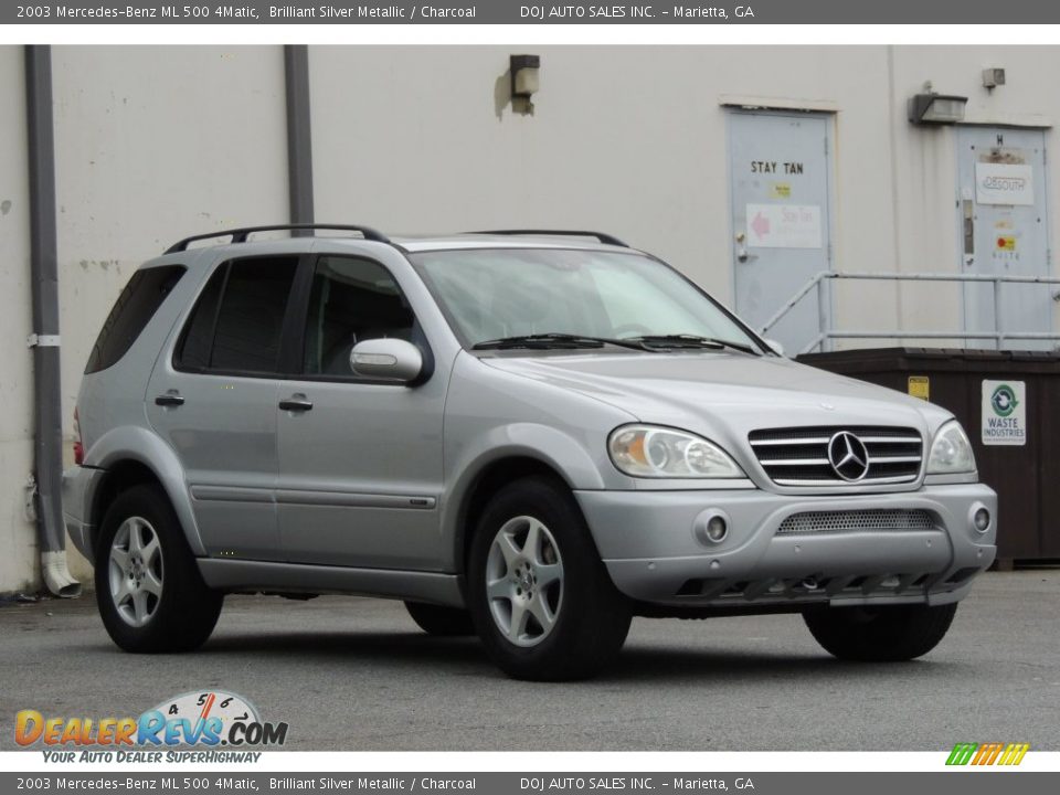 2003 Mercedes-Benz ML 500 4Matic Brilliant Silver Metallic / Charcoal Photo #4