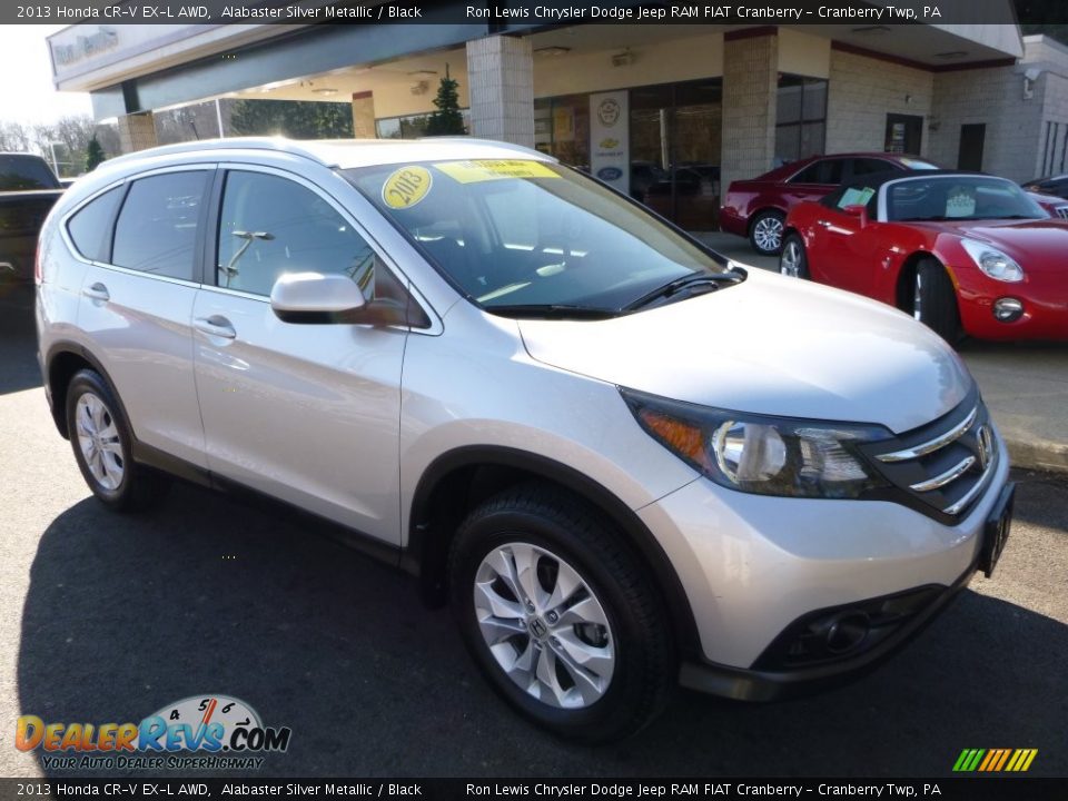 2013 Honda CR-V EX-L AWD Alabaster Silver Metallic / Black Photo #8