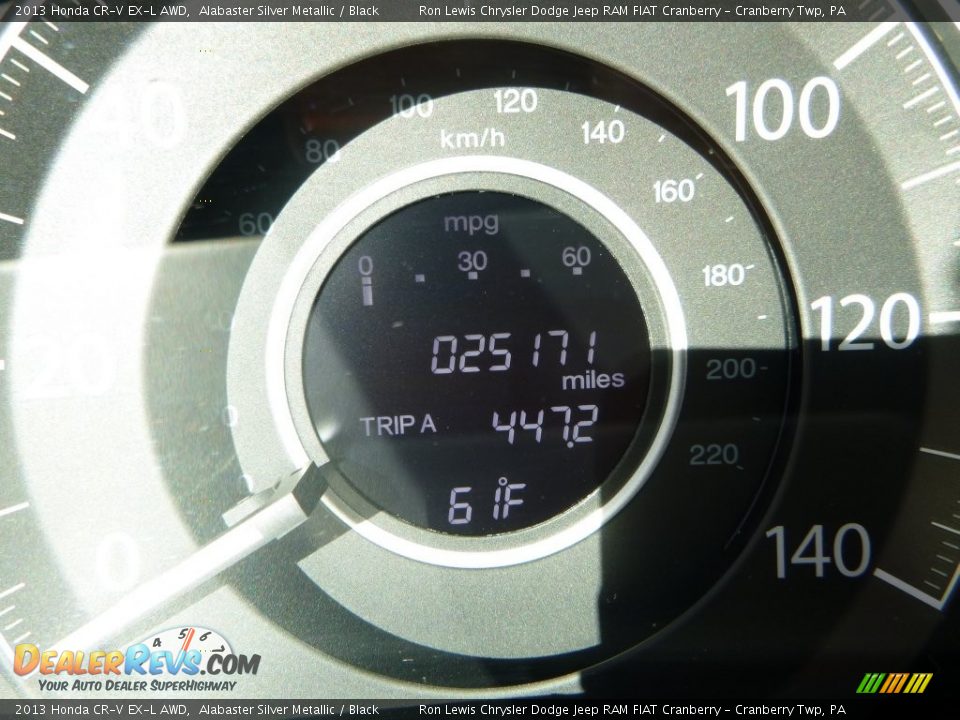 2013 Honda CR-V EX-L AWD Alabaster Silver Metallic / Black Photo #20