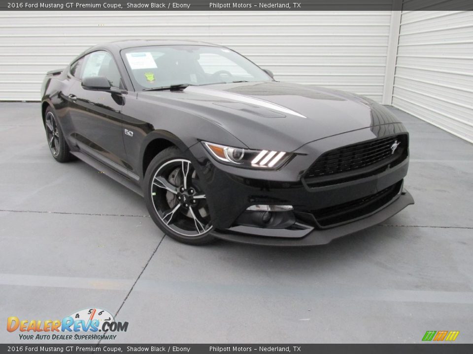 2016 Ford Mustang GT Premium Coupe Shadow Black / Ebony Photo #2