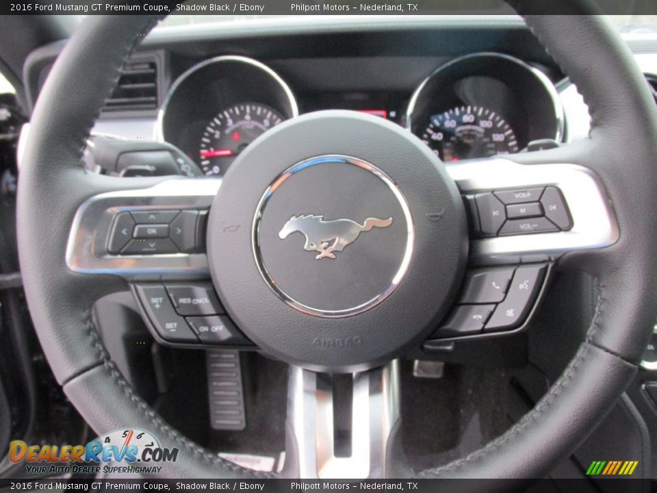 2016 Ford Mustang GT Premium Coupe Shadow Black / Ebony Photo #27