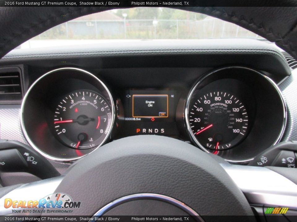 2016 Ford Mustang GT Premium Coupe Shadow Black / Ebony Photo #28