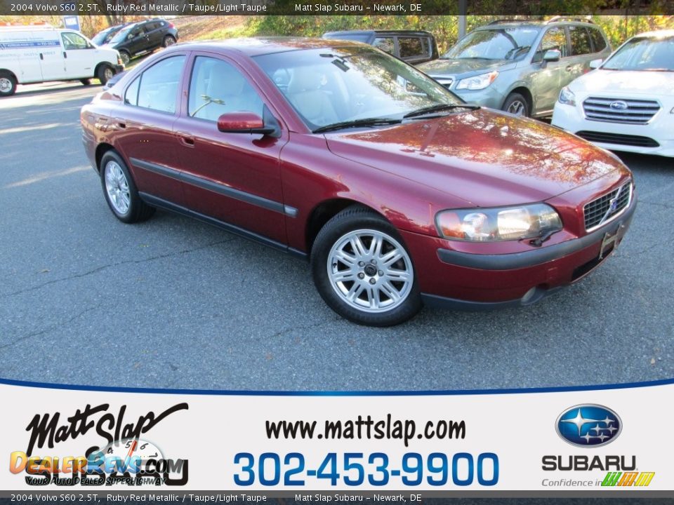 2004 Volvo S60 2.5T Ruby Red Metallic / Taupe/Light Taupe Photo #1