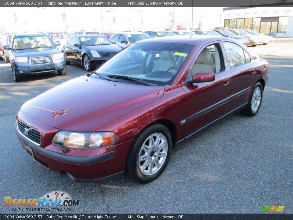 2004 Volvo S60 2.5T Ruby Red Metallic / Taupe/Light Taupe Photo #2