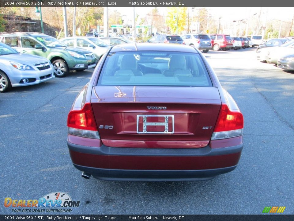 2004 Volvo S60 2.5T Ruby Red Metallic / Taupe/Light Taupe Photo #7