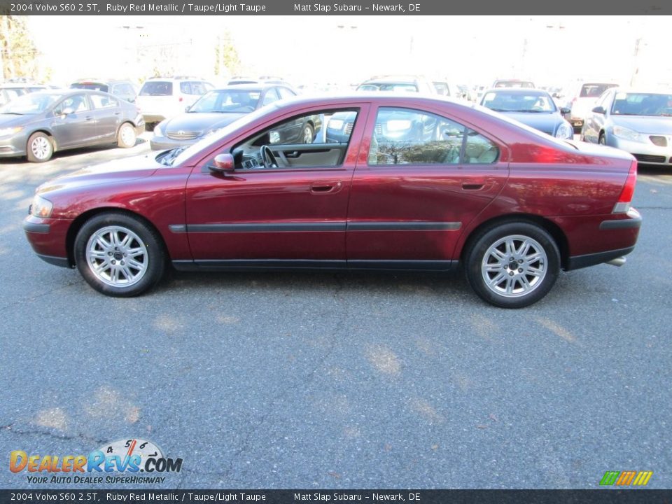 2004 Volvo S60 2.5T Ruby Red Metallic / Taupe/Light Taupe Photo #9