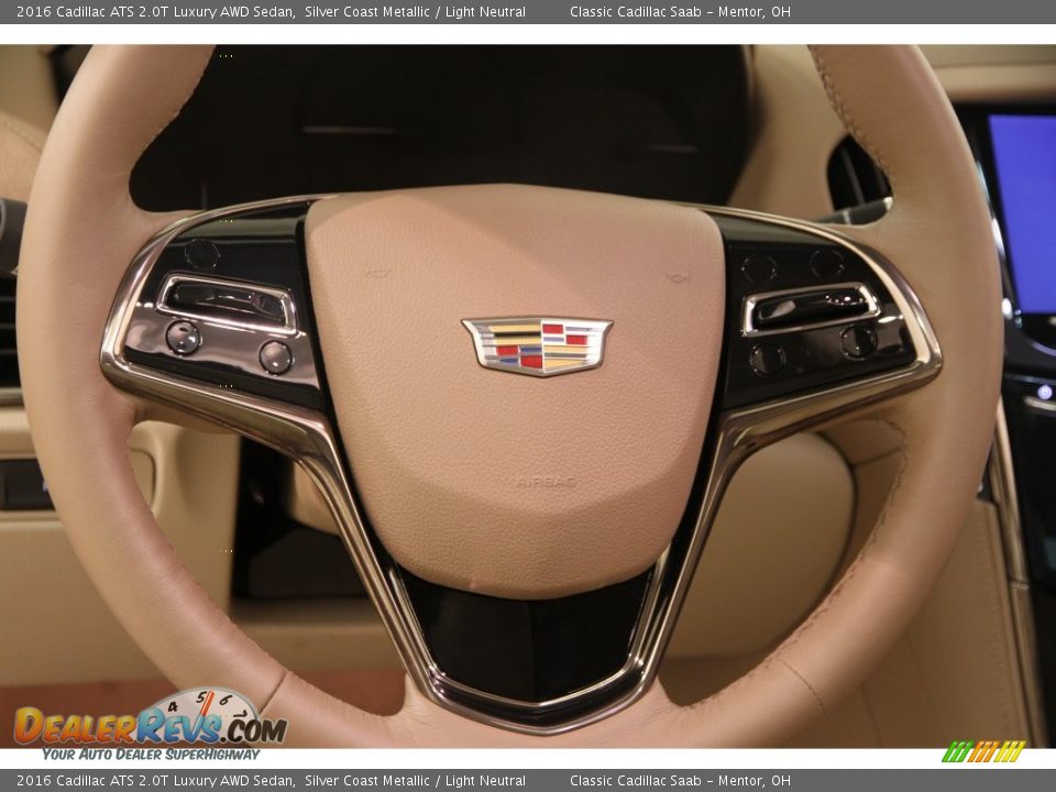 2016 Cadillac ATS 2.0T Luxury AWD Sedan Silver Coast Metallic / Light Neutral Photo #7