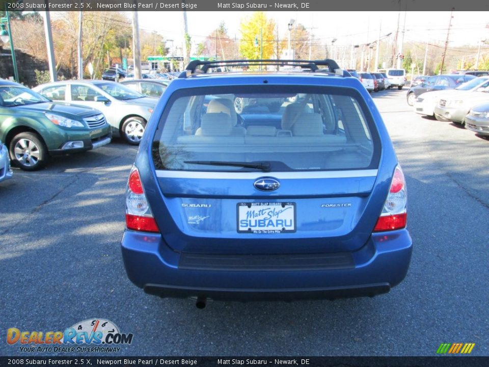 2008 Subaru Forester 2.5 X Newport Blue Pearl / Desert Beige Photo #7